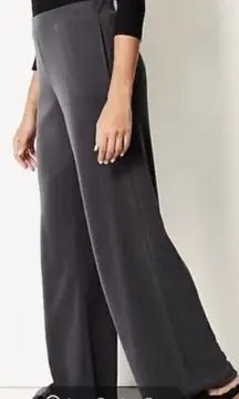 J. Jill‎ Pure Jill Women's Pull-On Sand-Washed Wide Leg Pants Slinky Gray Medium