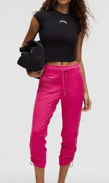 Lululemon Dance studio mid rise cropped lined jogger pants raspberry Coulis 8