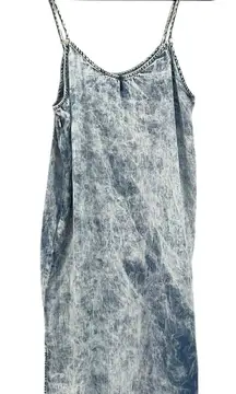 NWT Thread & Supply Acid Wash Carmel Midi Spaghetti Strap Slip‎ Dress Medium