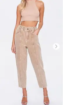 Forever 21 corduroy paper bag pants