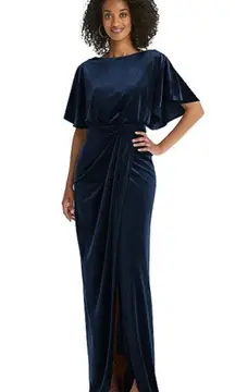 Stunning New After Six Midnight Blue Velvet Gown!