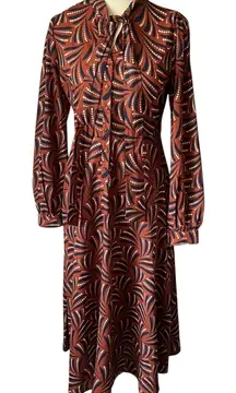 Hayden Los Angeles Women's S A-line Hipster Long Sleeve Midi Dress‎ Geometric