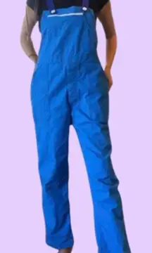AMAZING vintage French workwear blue overalls with white plastic detailing 🦋