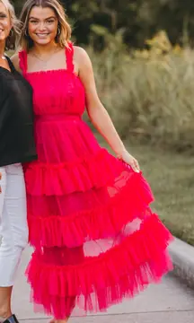 pink fluffy dress