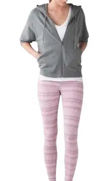 Lululemon Leggings Wunder Under Luxtreme  Cyber Stripe Pink Menthol Size 4 rare