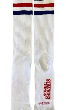 Netflix Stranger Things Promo 80s Style Striped Thick Knee High Tube Socks Rare!