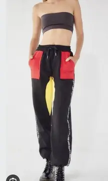 I.AM.GIA Blaster Colorblock High Rise Fleece Sweatpants Joggers Size Medium