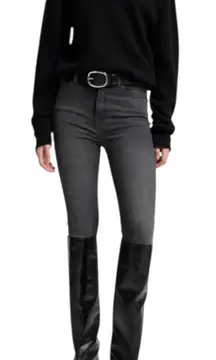 7 FOR ALL MANKIND High Waist Luxe Vintage Aubrey Jean Washed Black Size 27