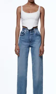 ZARA TRF Wide Leg Jeans