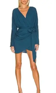 L'Academie The Lorriana Mini Dress in Navy Blue