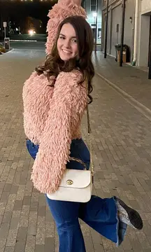 Pink Feather Sweater