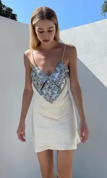 ZARA Embellished Sparkly Slip Dress Mini