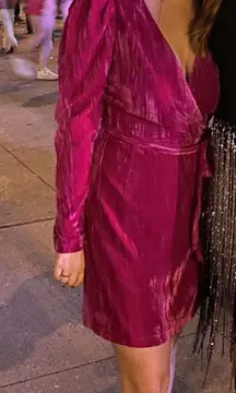 Adelyn Rae Pink Velvet Dress