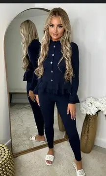 Los Angeles boutique button sweater boho Victorian ruffle classic casual y2k