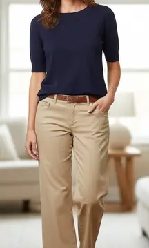 Talbots Perfect Crop Pants Womens 12 Khaki Casual Business Work Everyday