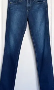 AG • The Stilt Cigarette Jean skinny slim leg Midnight Swim dark wash stretch