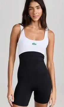 Lacoste NWT  x Bandier Colorblock Bodysuit Jumpsuit Romper Onesie Sporty Preppy