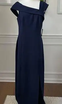 NWT Vince Camuto Navy Blue Formal Sheath Gown Formal Dress $188 14