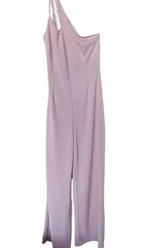 FAVLUX  Fashion Pink One Shoulder Jumpsuit Size Medium