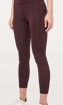 Lululemon In Movement 7/8 Tight Size 4 Leggings Everlux 25” purple high rise