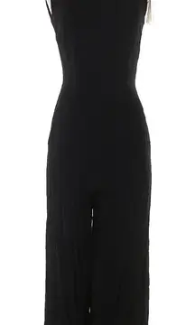SANDRO Black Crew-Neck Wide Leg Jumpsuit - FR 36 / US 4