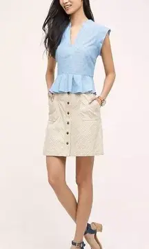 Anthropologie Pilcro and the Letterpress Chino Striped Mini Skirt.