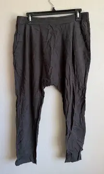 BDG Gray Linen Blend Pull On Parachute Jogger Pant Womens M Classic Flowy