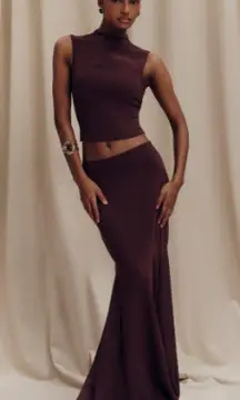 Chiffon Maxi Skirt Set