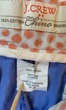 J.‎ Crew Shorts Womens 2 Blue Chino Weathered Broken In Everyday Casual Minimal