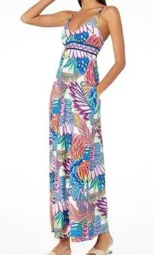 Trina Turk Paradise Plume Maxi Dress Swim Cover-up Size XS Color MULTI h