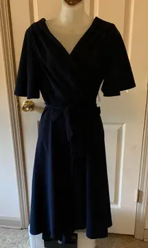 Size 2 Navy  Short Sleeve Dress