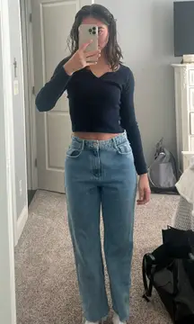 high rise jeans