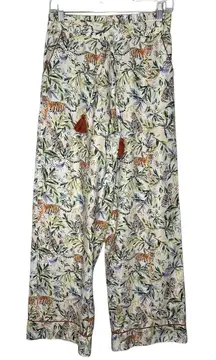 World Market Women's Tiger Leopard Pajama Drawstring Pants Size S/M