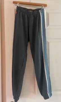 5 Stripe Blue Sweatpants