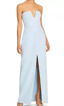 Bloomingdale’s Strapless Light Blue Gown