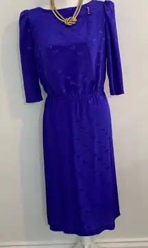 VTGE. Nina Piccalino Indigo Chiffon dress