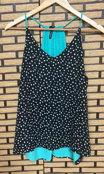 Maurices Black And White Heart Print Tank Top Size‎ Medium
