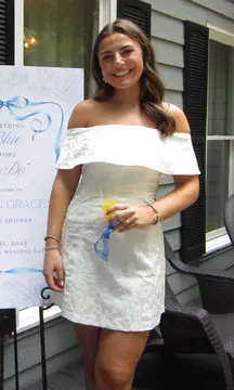 Anthropologie BHLDN INGRID STRETCH JACQUARD OFF-THE-SHOULDER MINI DRESS