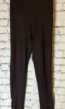 Offline Aerie Brown 7/8‎ Leggings with Cheetah Print Detail High Waisted Medium