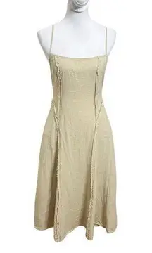 Ciao Lucia Rosalba Midi Dress Women’s Size Small Sandstone Linen A-Line Slip