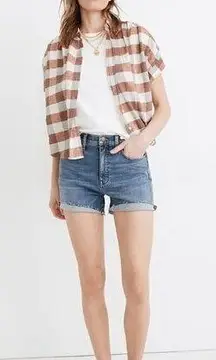 Madewell High-Rise Denim Shorts in Quintell Wash: TENCEL™ Lyocell Edition
