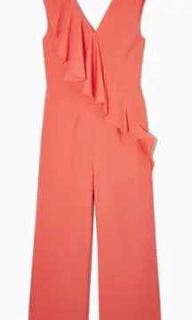 RUFFLED JUMPSUIT - ORANGE | COS fall NWT $155 casual formal boho contemporary