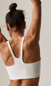 FP Movement Never Better Square Neck Sports Bra White Size L $48