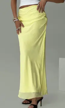 Princess Polly Yellow Maxi Skirt