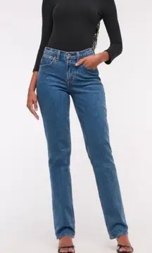 Abercrombie & Fitch Women Jeans 31 Short 90's Straight Mid Rise Curve Love  NWT