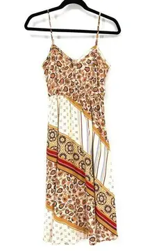 Aerie Dress Women's Size XS Mixed Print Boho Midi Sleeveless Multicolor