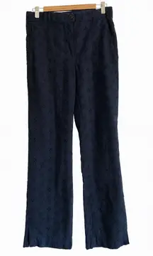 Ann Taylor Eyelet Pants – Size 6 – Navy Blue