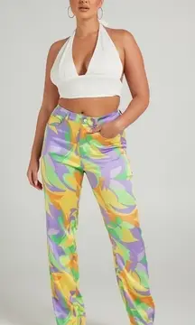 Weworewhat Danielle Bernstein saved by the bell flare colorful pants 105
