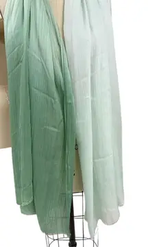 Calypso St Barth Cashmere Modal Green Ombre Wrap Scarf Coastal Boho NWOT