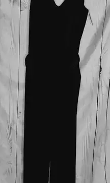 Banana Republic Black Velvet V-Neck Sleeveless Jumpsuit NWT